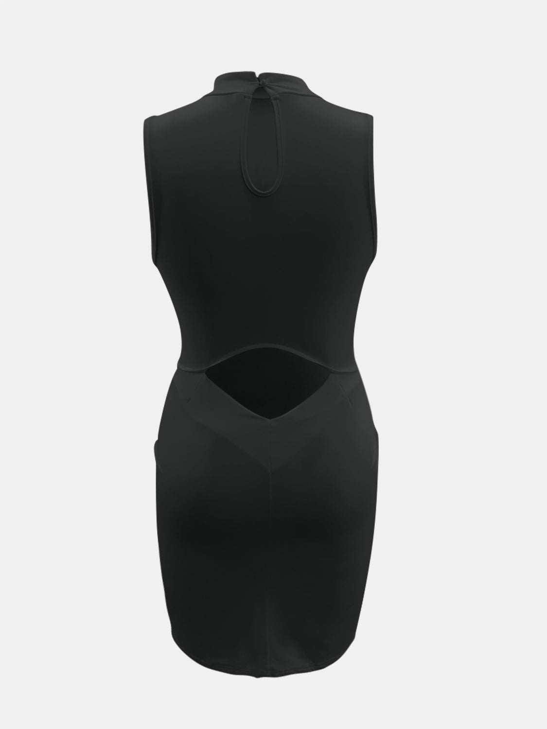 Vestido sin mangas con escote alto y aberturas