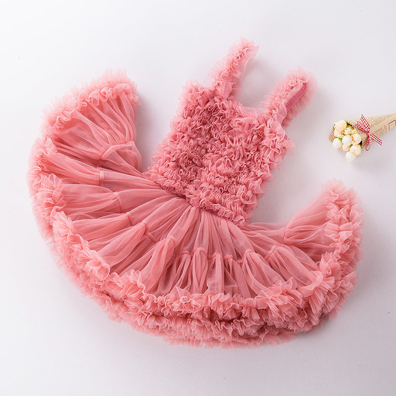 Falda tutú con tirantes de verano para niños