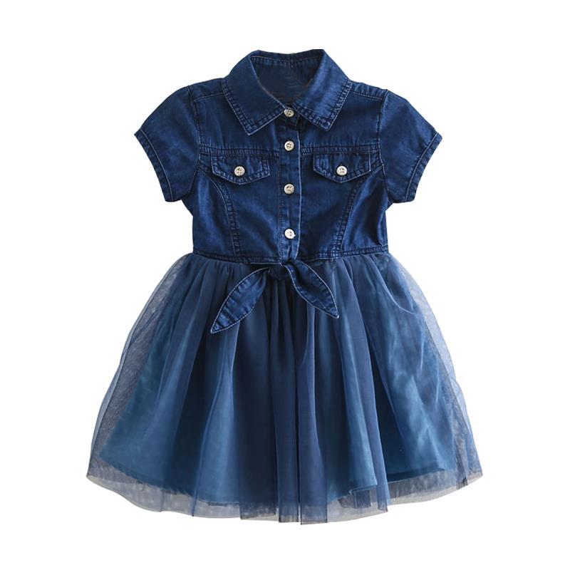 Vestido vaquero de manga corta