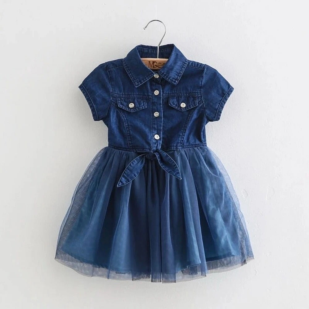 Vestido vaquero de manga corta