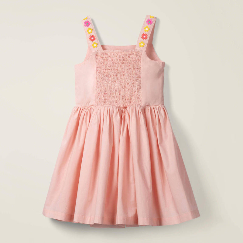 Vestido infantil de punto bordado