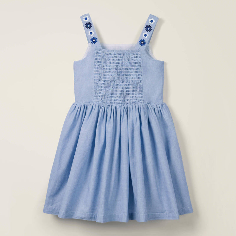 Vestido infantil de punto bordado