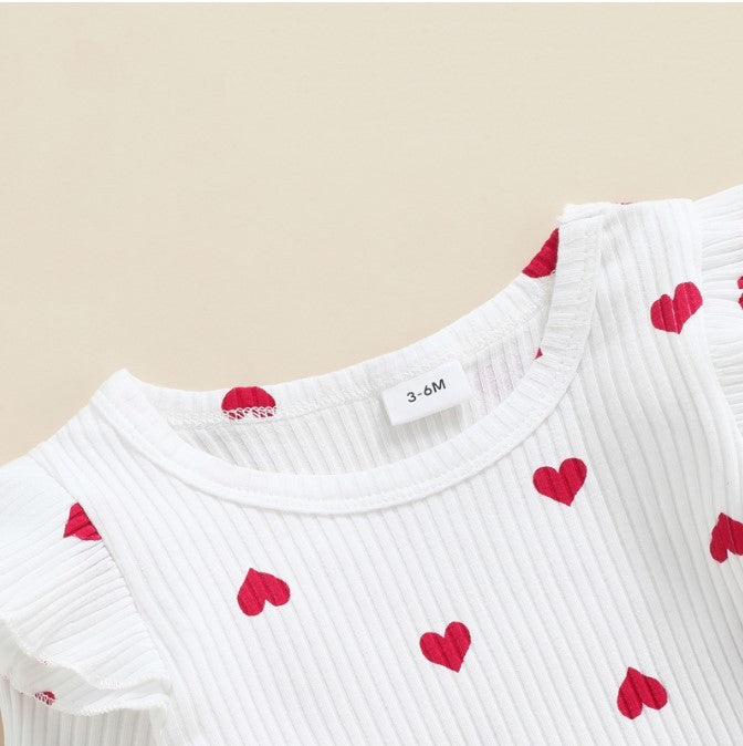 Traje de San Valentín para niña con forma de corazón talla R