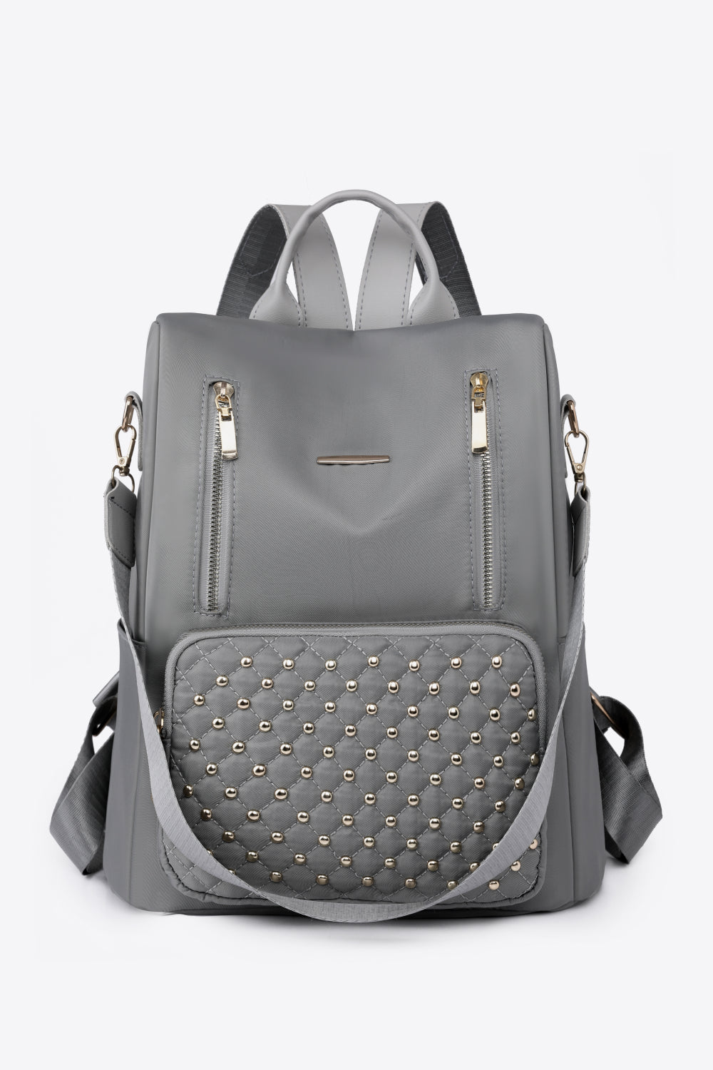 Mochila con cuentas y bolsillo con cremallera