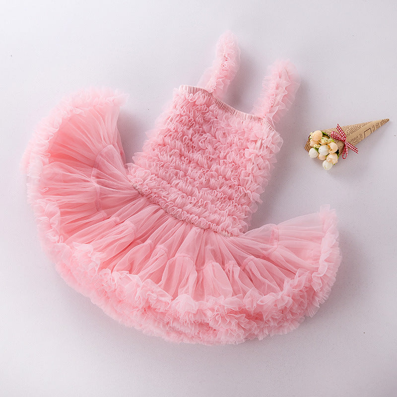 Falda tutú con tirantes de verano para niños