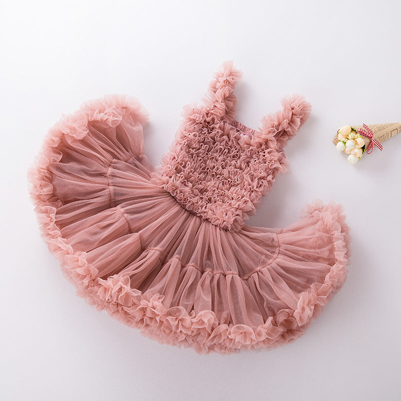 Falda tutú con tirantes de verano para niños