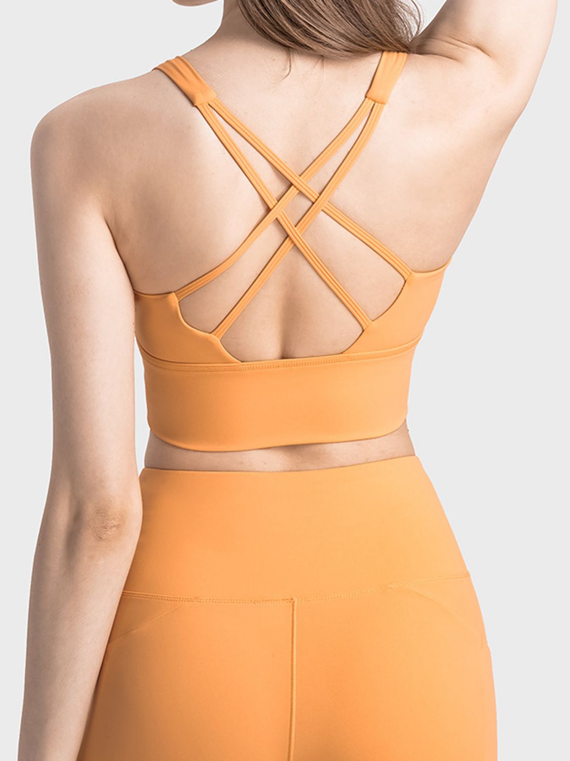 Scoop Neck Crisscross Straps Sports Bra – Stylish & Supportive