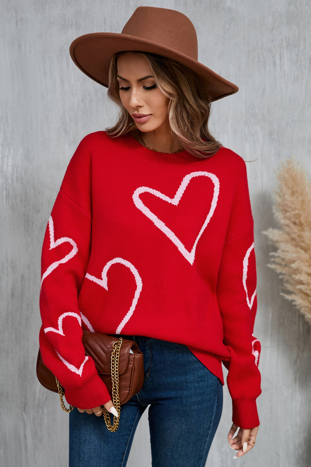Angel Wings Heart Sweater | Cozy & Trendy Dropped Shoulder Design