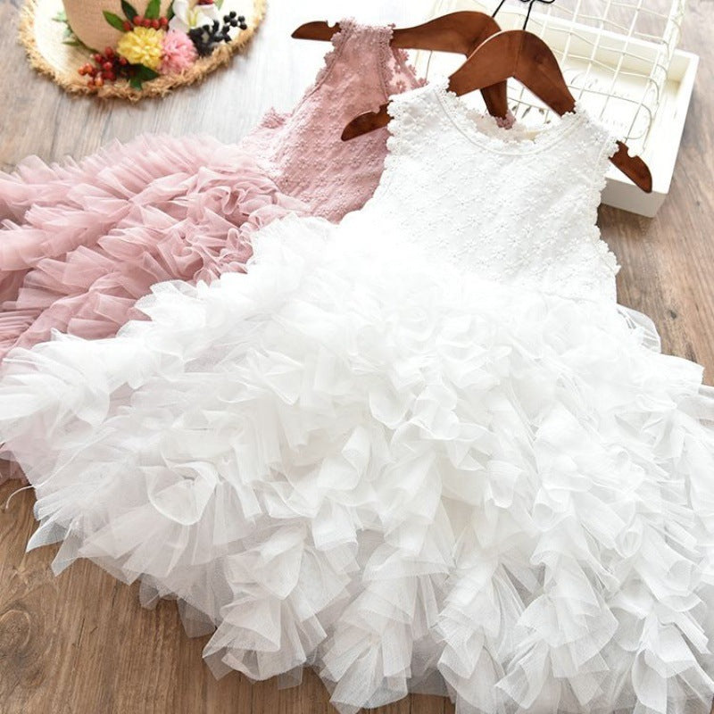 Vestido de princesa sin mangas con bordado de mariposas estilo occidental