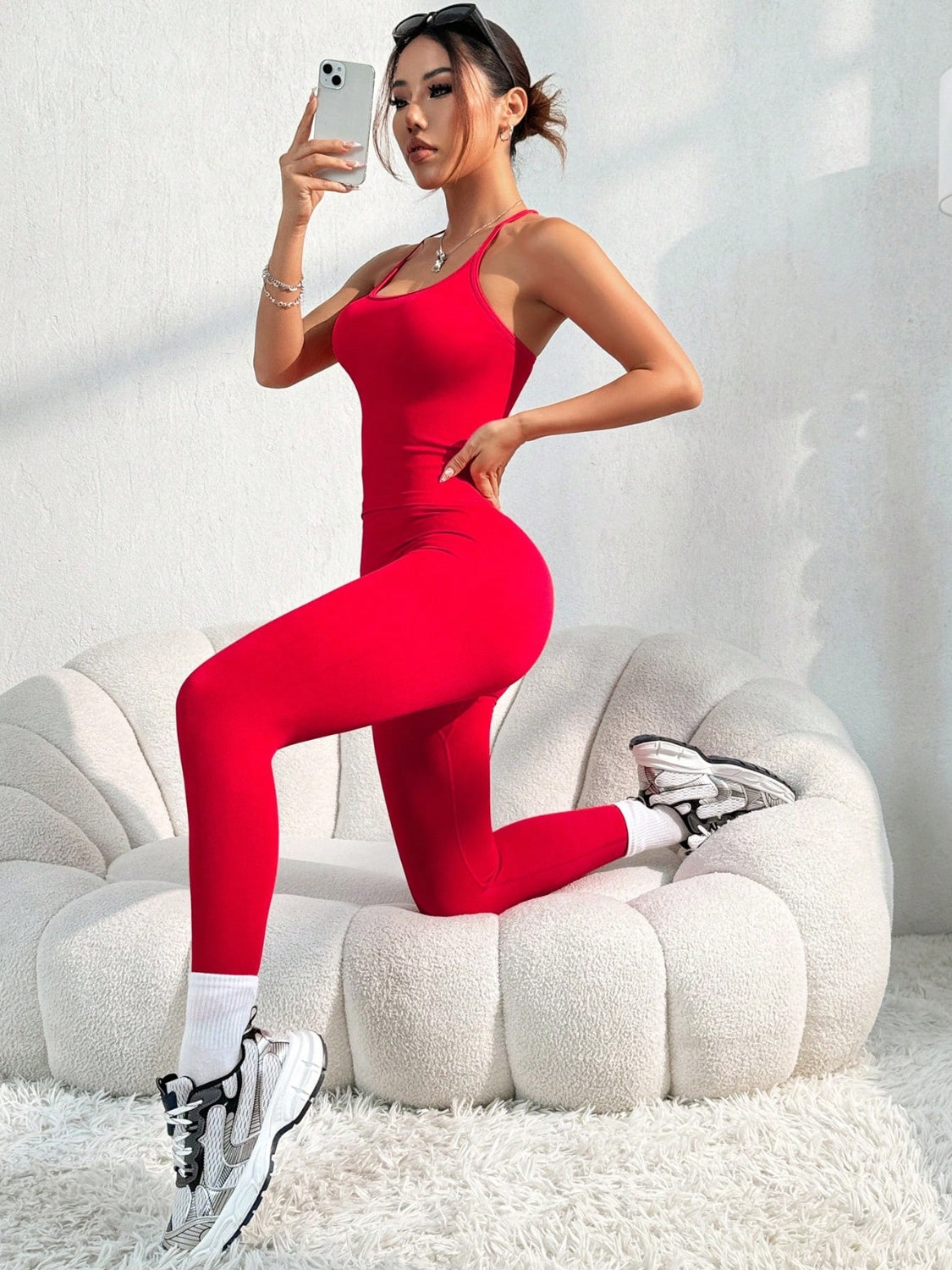 Scoop Neck Top and Pants Active Set | Stylish & Comfortable Activewear