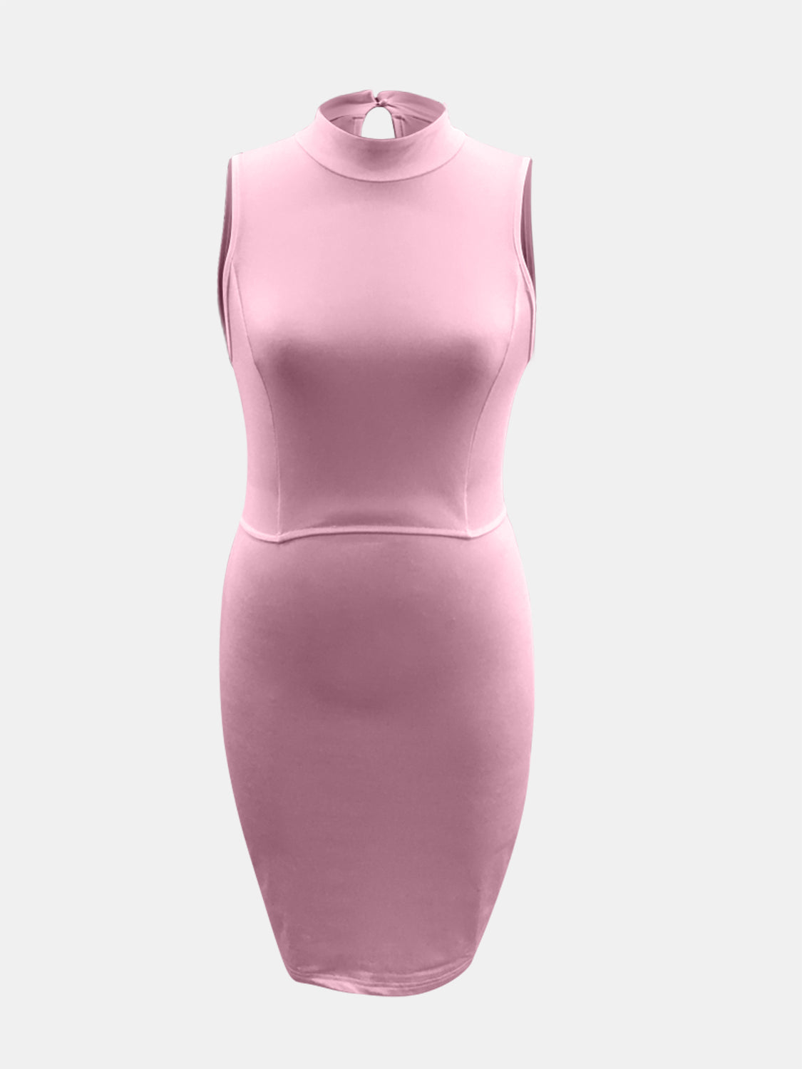 Vestido sin mangas con escote alto y aberturas