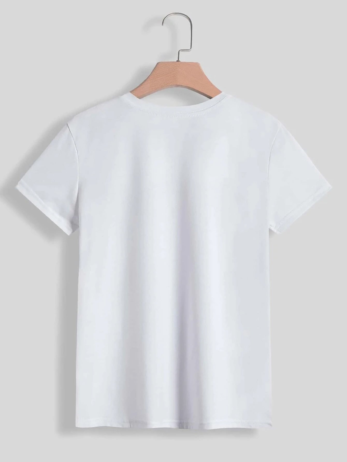 Camiseta de manga corta con cuello redondo y diseño de conejo