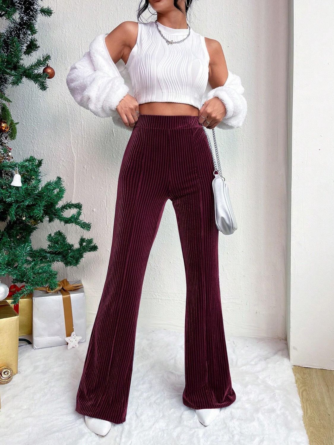 Pantalones acampanados de cintura alta