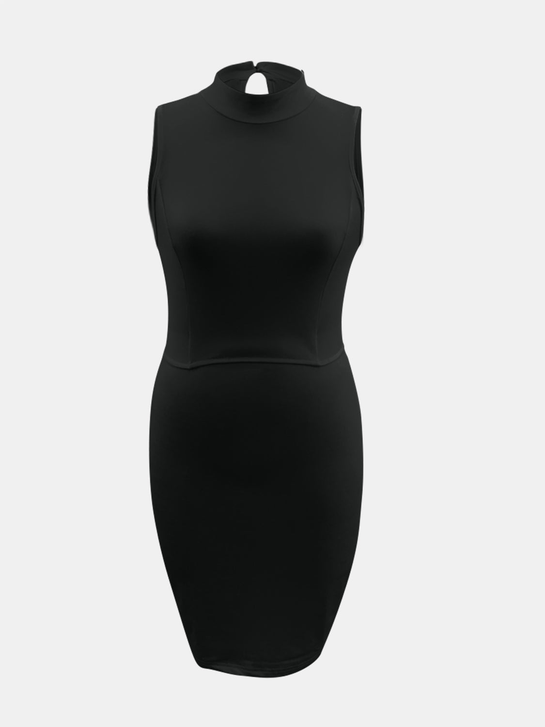 Vestido sin mangas con escote alto y aberturas
