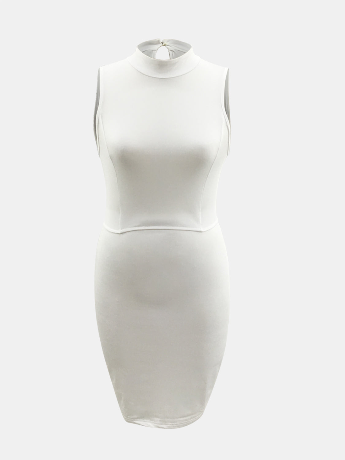 Vestido sin mangas con escote alto y aberturas