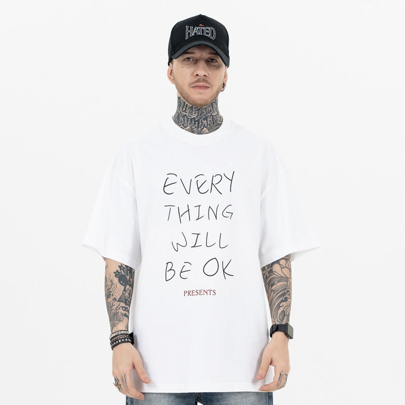 Creative Letters Simple All-Match Casual T-Shirt