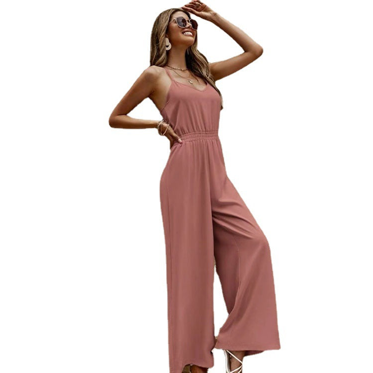 Women's Jumpsuit Loose Strap Tube Top High-end Drape