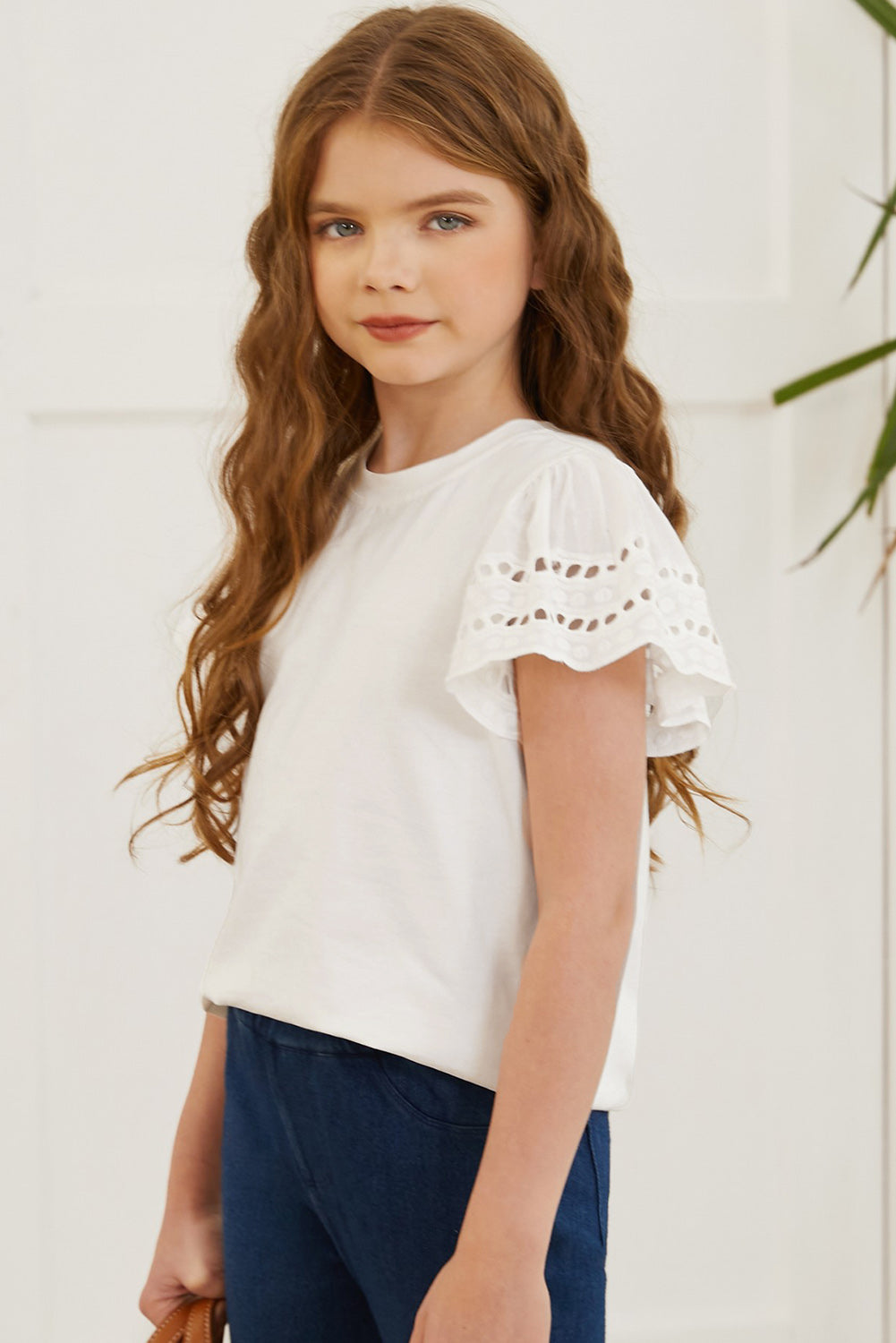 Round Neck Flutter Sleeve T-Shirt – Effortless Chic & Comfort