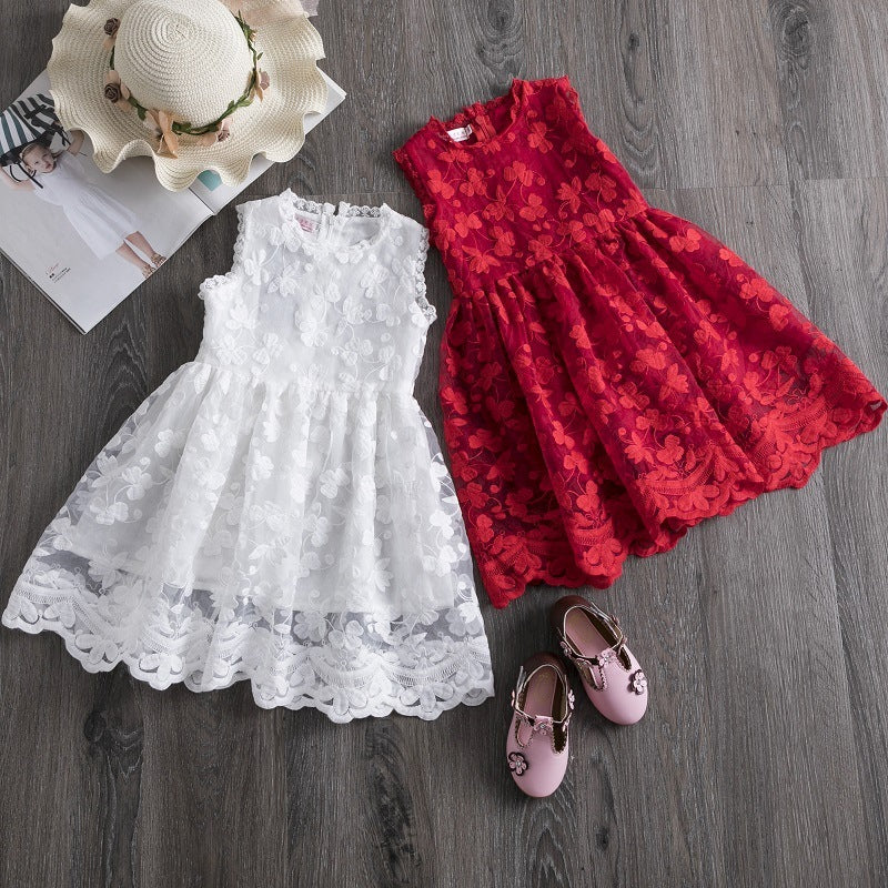 Vestido de princesa sin mangas con bordado de mariposas estilo occidental