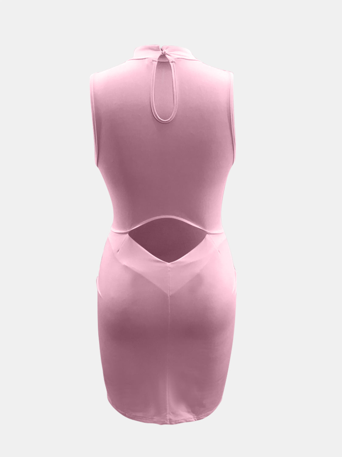 Vestido sin mangas con escote alto y aberturas