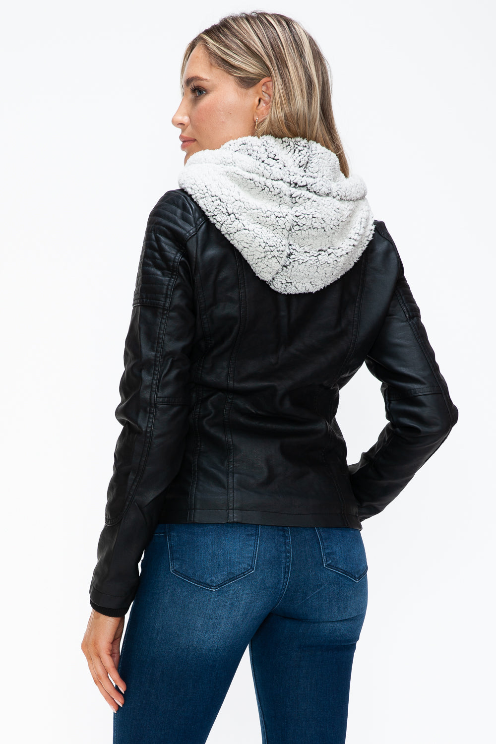 Chaqueta con múltiples bolsillos y capucha afelpada con capas sintéticas extraíbles de YMI