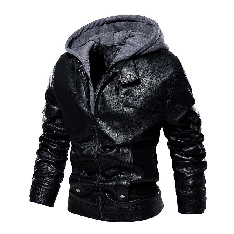 Premium Men's Leather Coat Classic & Warm Winter Outerwear