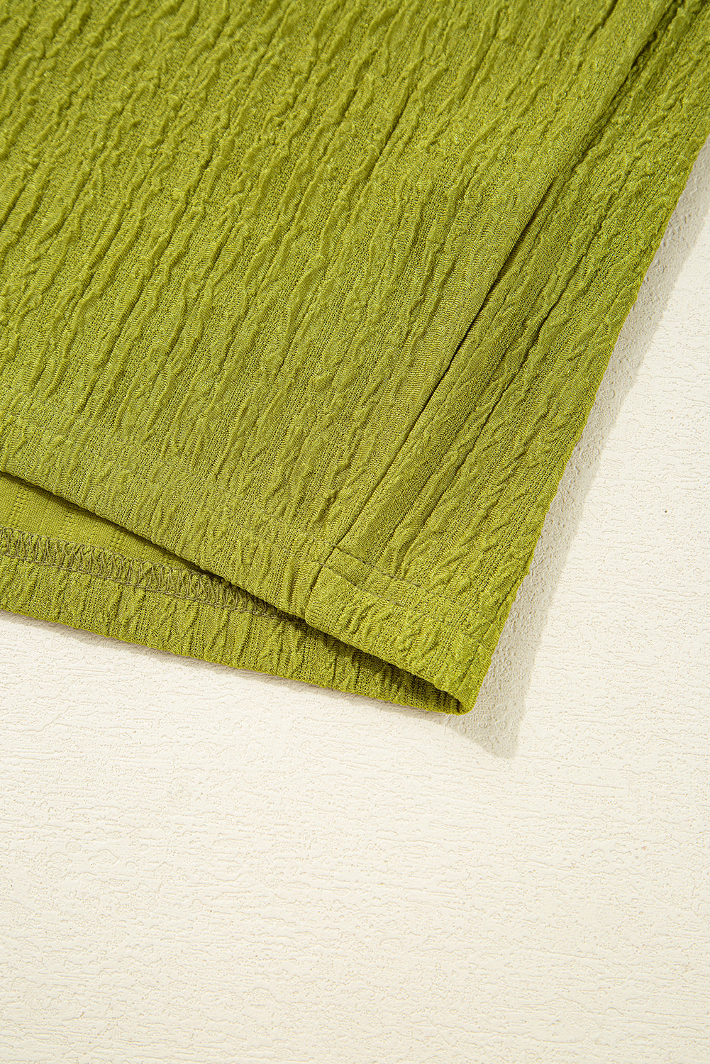 Spinach Green Solid Color Textured Ruched Side Bodycon Tank Dress