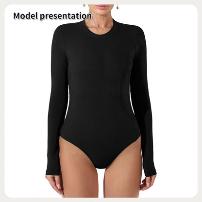 Body de color liso sencillo de moda para mujer