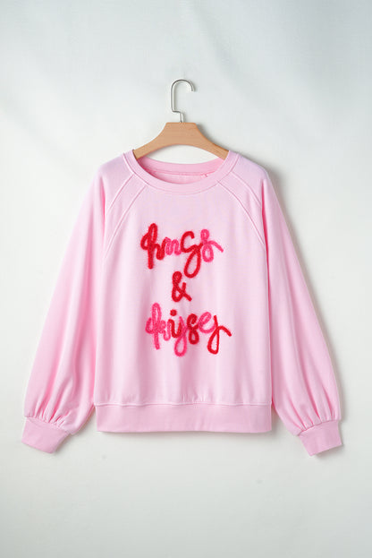 Sudadera de cuello redondo ABRAZOS Y BESOS de San Valentín