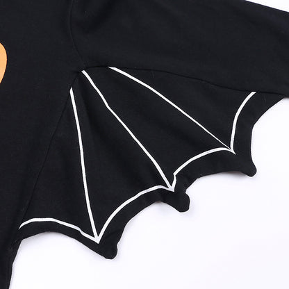 Baby Halloween Jumpsuit | Pumpkin Letter Long-Sleeve Romper