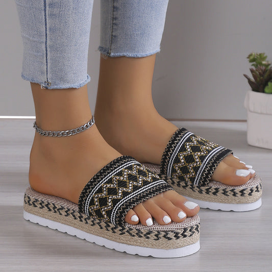 Stylish Open Toe Platform Sandals – Comfortable & Trendy