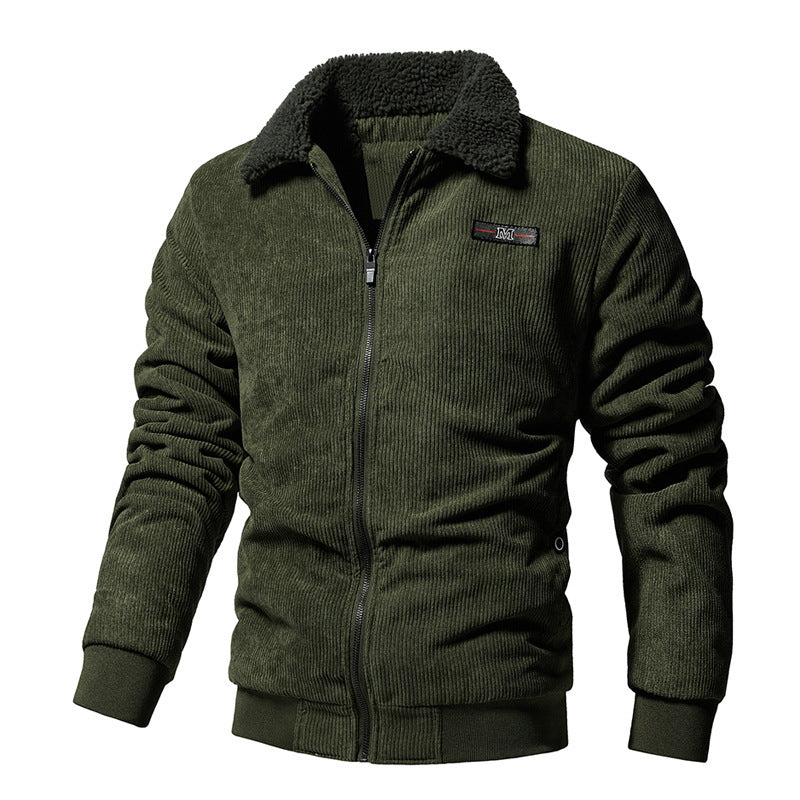 Men's Corduroy Padded Lapel Jacket Classic Warm & Stylish