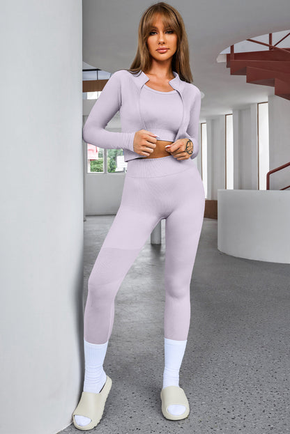 Conjunto de pantalón y top deportivo con tirantes cortos