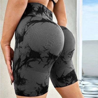 Tie-Dye High Waist Active Shorts | Trendy & Comfortable
