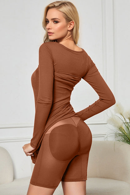 Basic Bae Shapewear Square Neck Maxi Dress