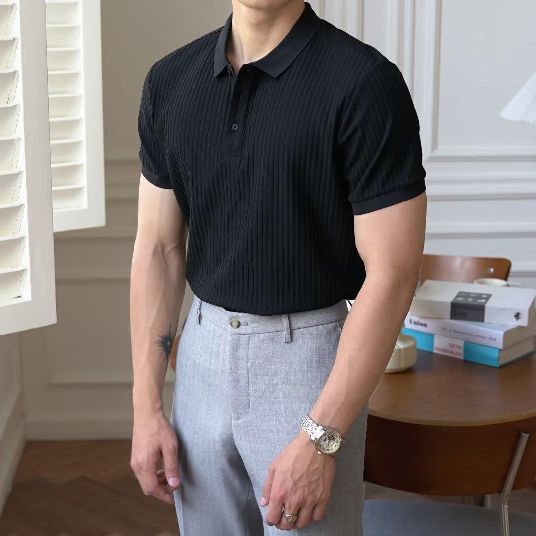 Men's Summer Thin Breathable White Short Sleeve T-Shirt
