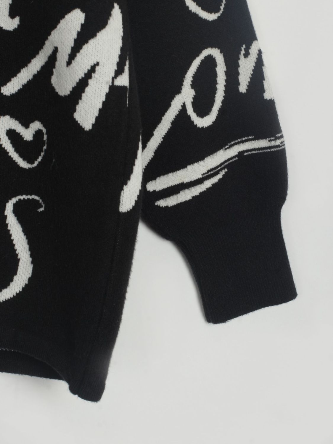 Drawstring Hem Letter Sweater | Trendy & Casual Dropped Shoulder Pullover