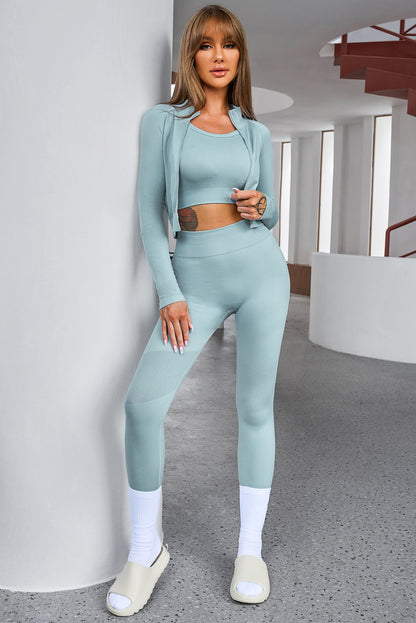 Conjunto de pantalón y top deportivo con tirantes cortos