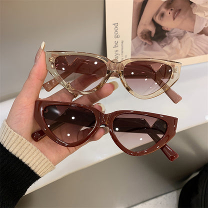 Gafas de sol informales con montura grande y forma de ojo de gato para mujer