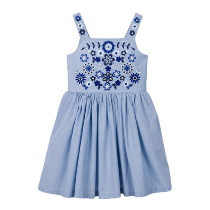 Knitted Embroidered Children's Dress – Cozy & Elegant
