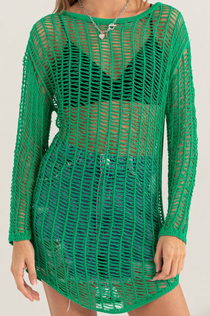 HYFVE Crochet Long Sleeve Cover-Up – Stylish & Lightweight