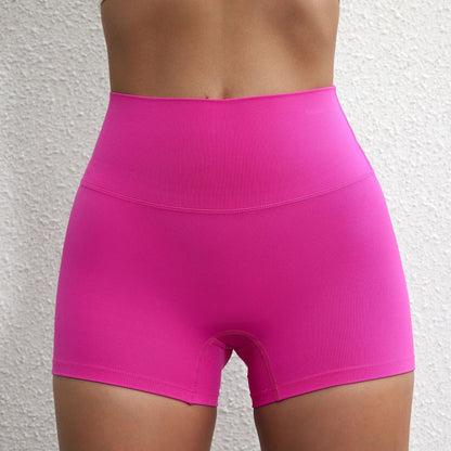 Lady's High Waist Peach Butt Lifting Sports Shorts