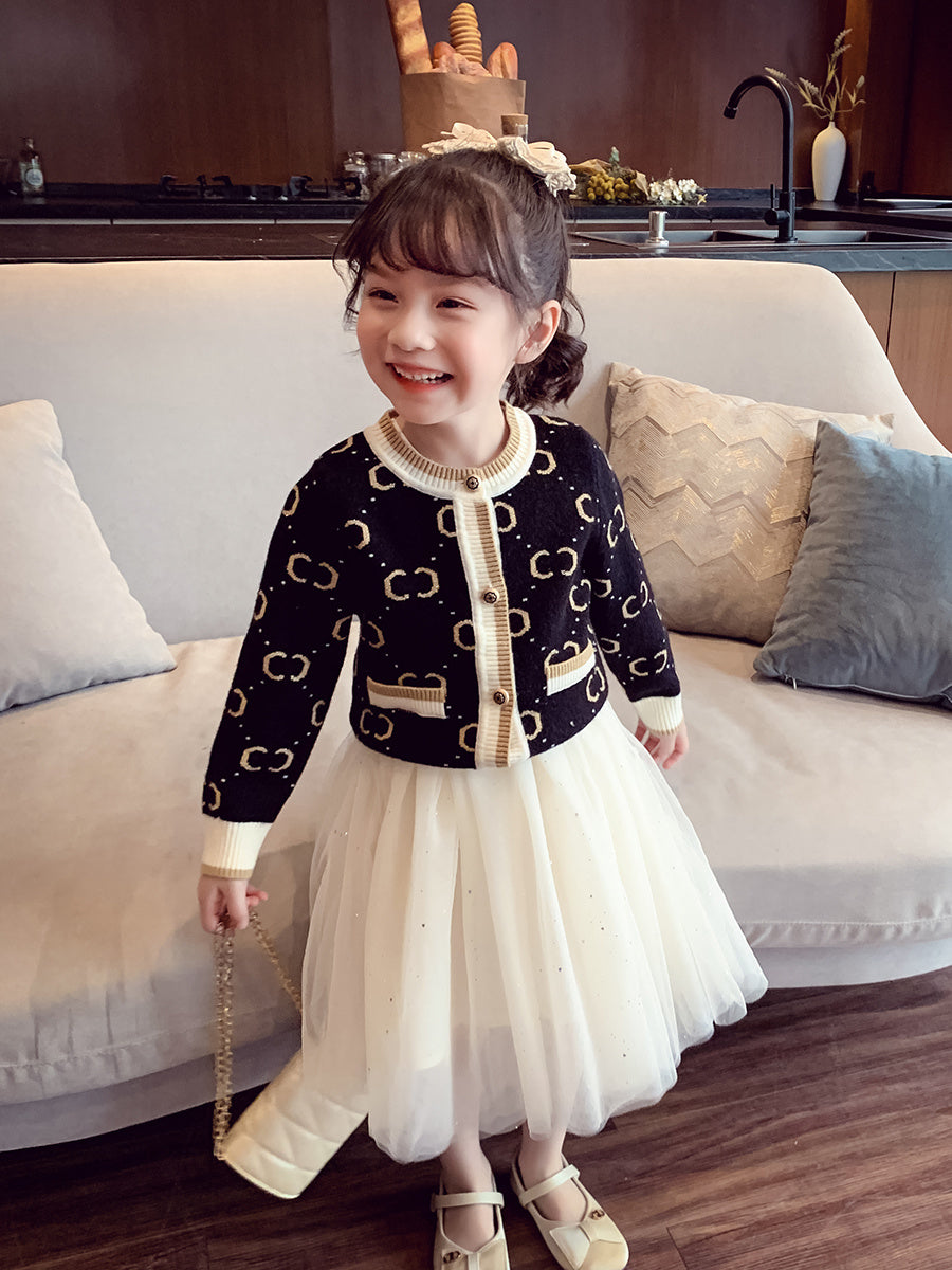 Girls' Pullover Knitted Cardigan Vest Cozy & Stylish