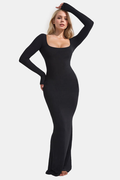 Basic Bae Shapewear Square Neck Maxi Dress