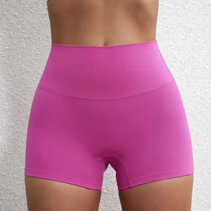 Lady's High Waist Peach Butt Lifting Sports Shorts