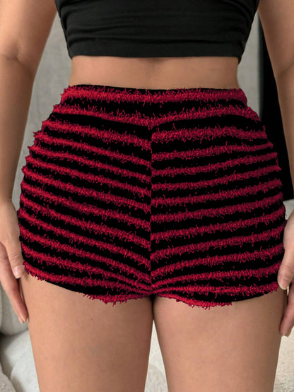 Pantalones cortos de cintura alta a rayas
