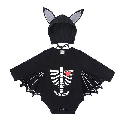 Baby Halloween Jumpsuit | Pumpkin Letter Long-Sleeve Romper