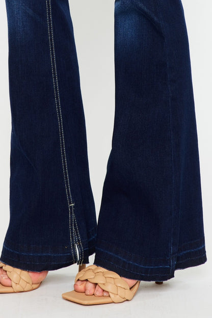 Kancan Mid Rise Slim Flare Jeans Classic & Flattering