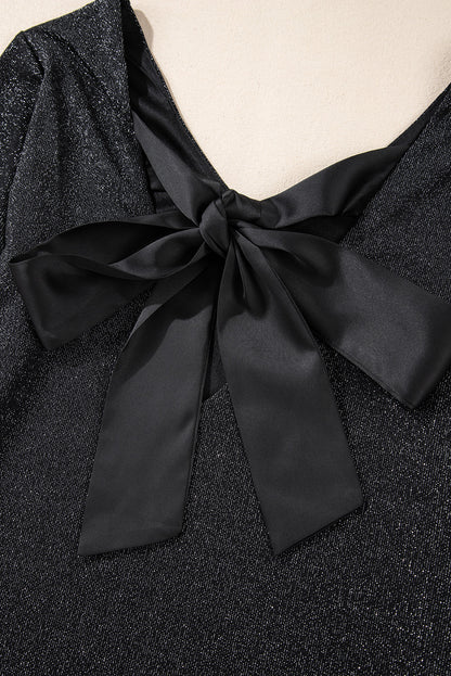 Bowknot V-Neck Blouse | Elegant & Feminine Long Sleeve Top