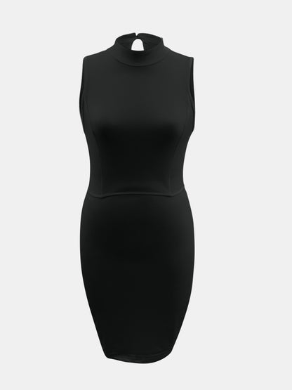 Cutout Mock Neck Sleeveless Dress – Bold & Elegant